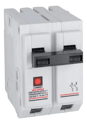 BREAKER BIPOLAR 2*20 ENCHUFABLE LUMINEX